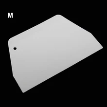 Médio (15.5*10.7cm) forma trapezoidal cortador de massa de plástico bolo raspador creme espátula fondant bolo ferramentas de cozimento