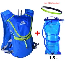 AONIJIE рюкзак для загородной прогулки супер легкий вес для мужчин и женщин на открытом воздухе езда на велосипеде Бег сумка марафон сплошной цвет сумка+ 1.5L сумка для воды