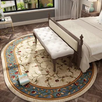 

Oval Carpets For Living Room Home Decor Large Floral Carpet Bedroom Sofa Coffee Table Rug Study Room Floor Mat Nordic
