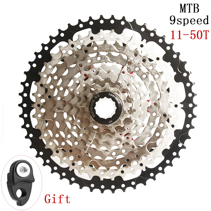 SUNSHINE-SZ 9 скоростная кассета 11-50T горный велосипед широкое соотношение MTB S Freewheel
