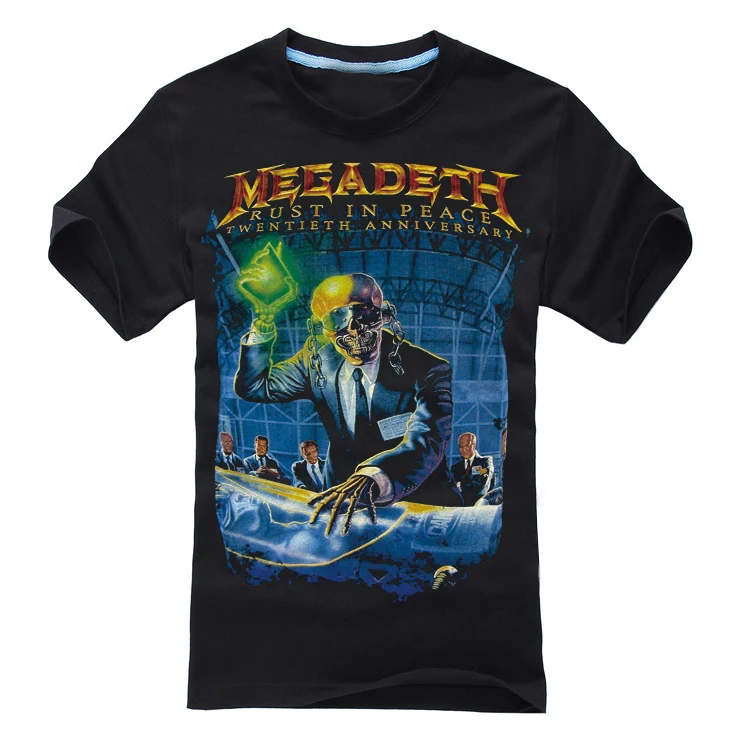 13 дизайнов Харадзюку уличная Megadeth Camiseta рок брендовая хлопковая Футболка 3D череп футболка с принтом в виде костей Hardrock thrash heavy Metal Rocker