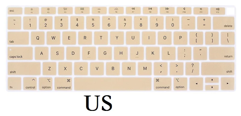 EU US for Macbook Air 13 Keyboard Cover 2018 Silicon A1932 English for Macbook Air 13 2018 A1932 Keyboard Film Skin              (5)
