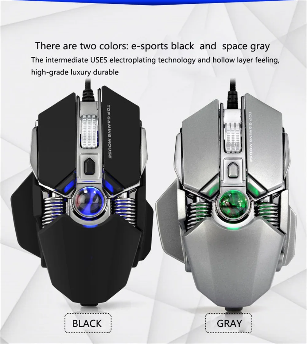 FELYBY G800 Проводная игровая мышь USB эргономичные механические мыши 8 ...