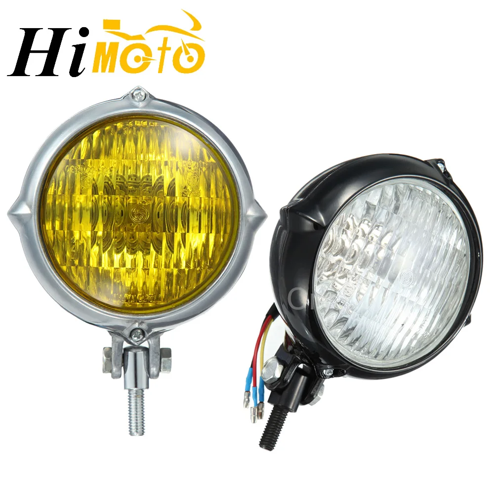 

Universal Motorcycle Vintage Headlight Headlamp For Honda Suzuki Kawasaki Harley Cafe Racer Bobber Chopper Custom Front Light
