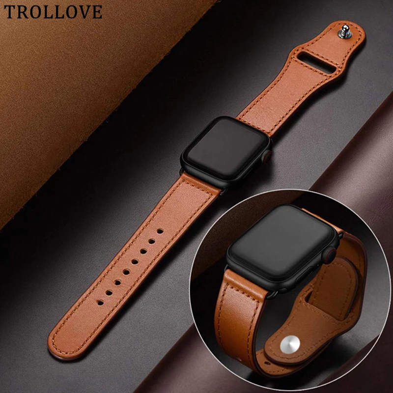

Sports Leather Loop Strap for Apple Watch Band 4 42mm 38mm Watchband for iwatch 44mm 40mm Series 3/2/1 Bracelet Belt Accessories