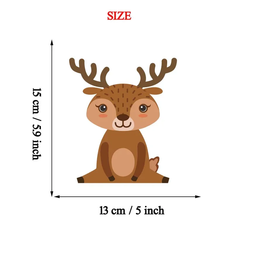 Наклейки на ноутбук с изображением животных, собак, оленей, совы, лисы, окон, цветные наклейки на дверь автомобиля с изображением кроликов, жирафов, декоративные наклейки для дома, милые забавные художественные наклейки - Цвет: FCS9110-D