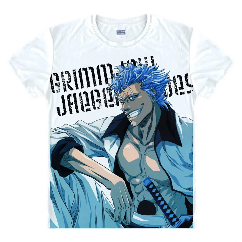

Anime Bleach Cosplay Aizen Sousuke Printed Short-Sleeve T-shirts Kurosaki Ichigo Tees Hitsugaya Toushirou Casual Breathable Tops