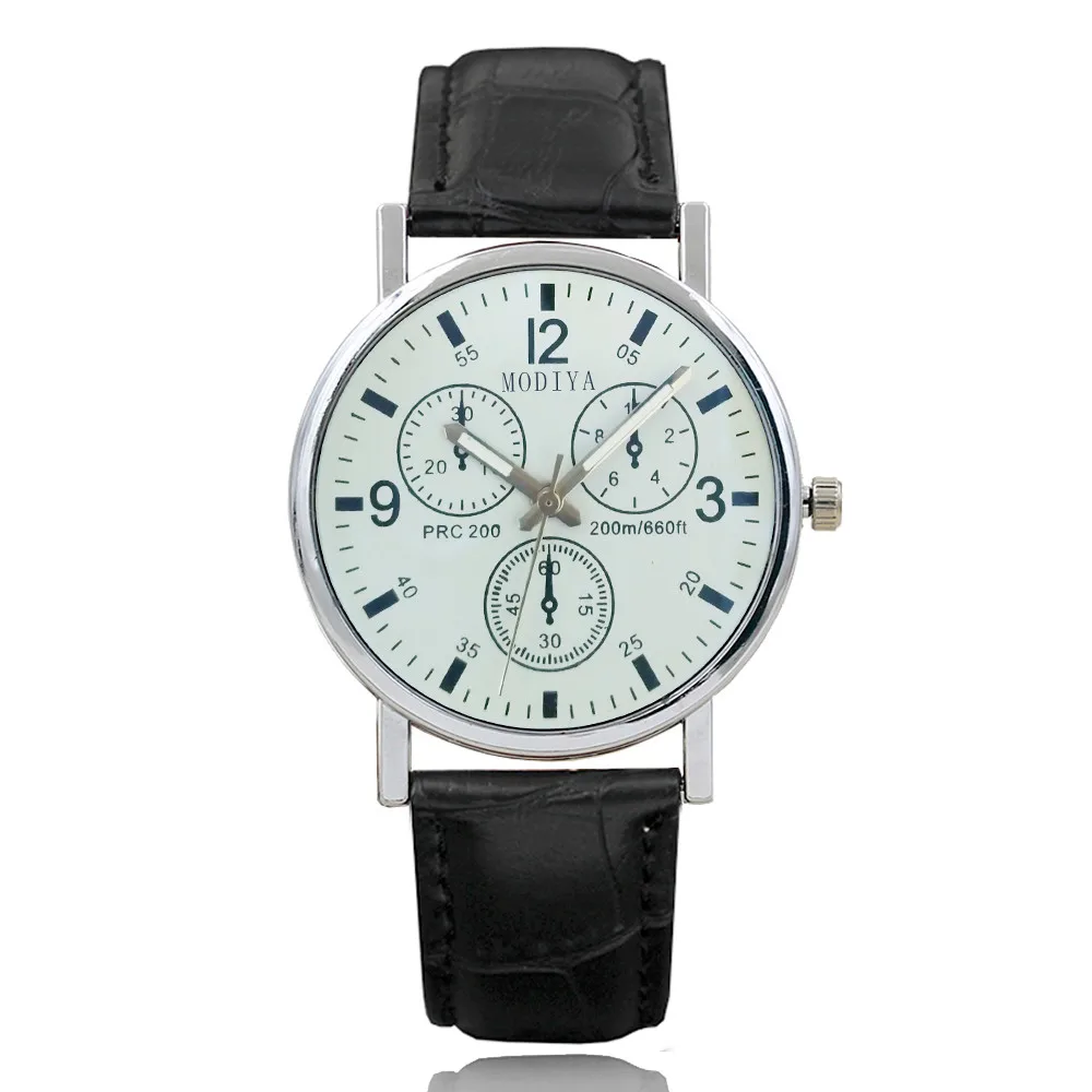 

Wrist Watches For Man Mens Fashion Three Dials Leather Band Round Watches Quartz Analog Wrist Watch Date NewGift For Men Clock