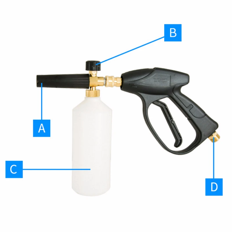Обновленная пена горшок вода мытья автомобиля пистолет набор медный интерфейс Автомойка высокого давления водяной пистолет спрей для полива садовый разбрызгиватель инструмент