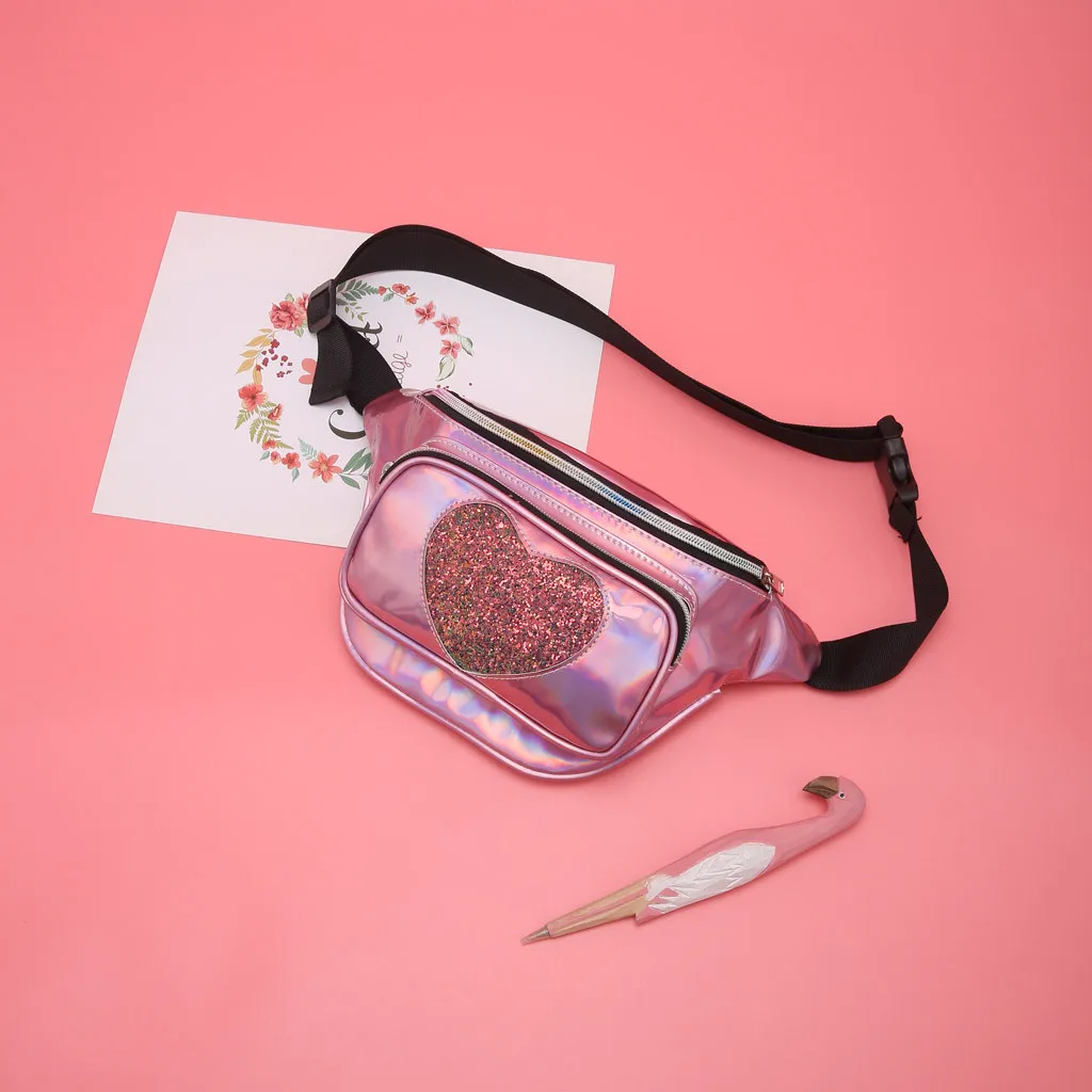 Модная дамская поясная сумка, женская сумка на молнии, дикая, крутая, в форме сердца, с карманами, с ремнем, сумка для денег, с ремнем, сумка для живота