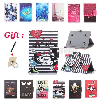 

Universal 7 inch Cartoon Pu Leather Stand Case for Archos 70c Cobalt/70b Titanium/Arnova 7h 7i G3 7" Tablet Cover + 2 Gifts