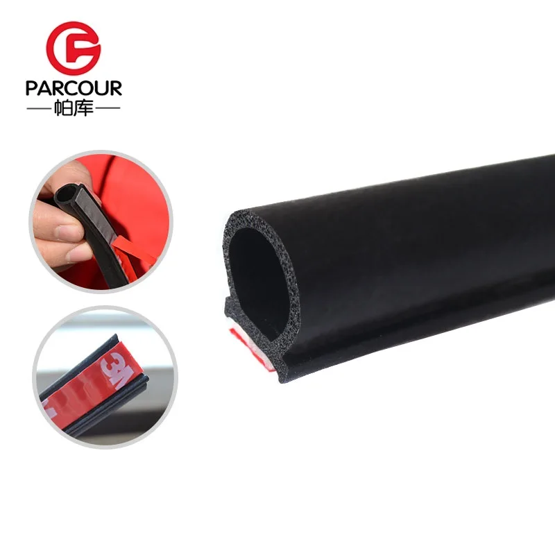 

6M big D rubber door sealing strips soundproof, dustproof, scratch-proof sealing strips with 3M glue Car decoration accessories