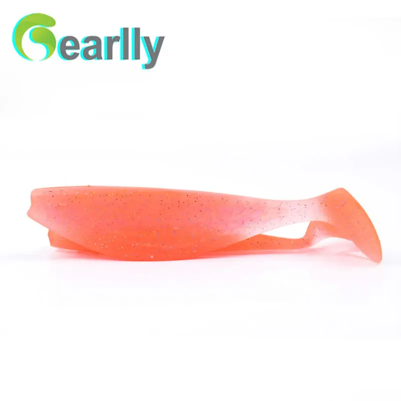 Gearlly 4pcs/lot 6"/27g Soft Fishing Lure Orange soft big lure fish