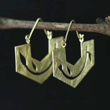 

INATURE 925 Sterling Silver Hollow Out Flower Leaf Dangle Earrings for Women Jewelry