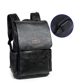 

Drop shipping Men Backpack External USB Charge Waterproof Backpack Fashion PU Leather Travel Bag Casual School Bag For Teenagers