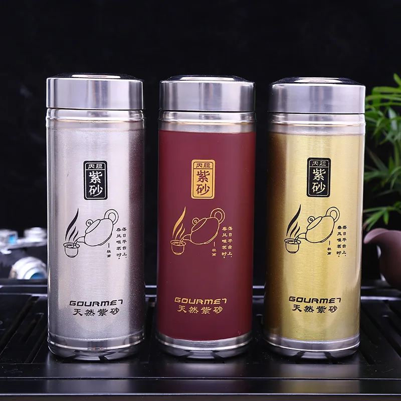 

Stainless steel vacuum flask purple sand cup purple sand inner teacup