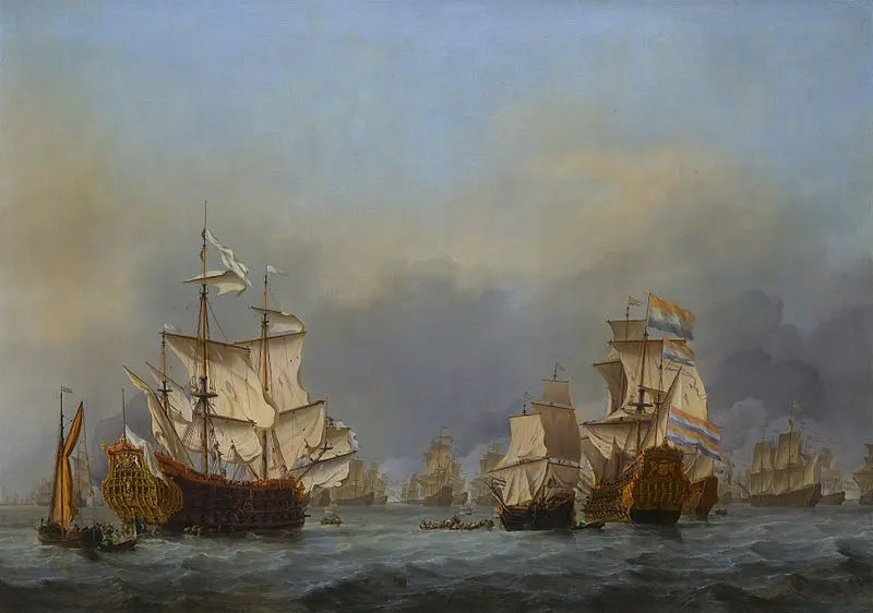 

GOOD quality Dutch Netherland surrender of the Royal Prince during the Four Days' Battle, print painting-free shipping cost