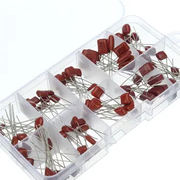 

100 pcs Metallized Polyester Film Capacitors Assortment Kit, 10nF ~ 470nF High precision and stability