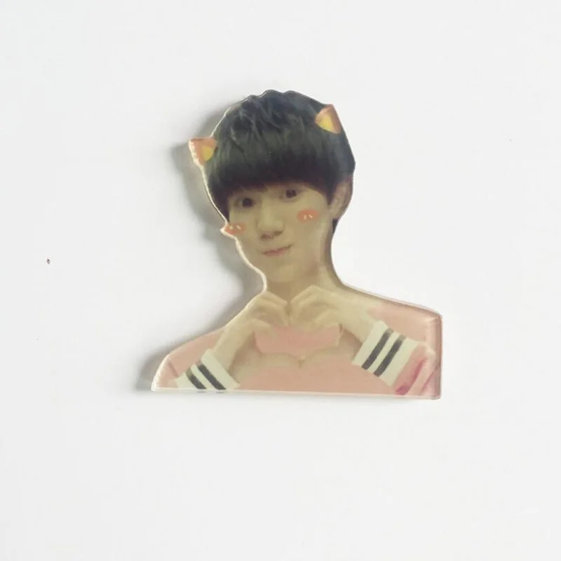 Милые забавные мультяшные Броши TFBoys Karry Roy Jackson акриловые броши значок брошь для