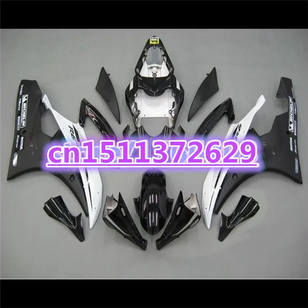 100% НОВЫЙ ABS обтекатель комплект для YZF-R6 06-07 YZF R6 06 07 серебристый черный красный 600