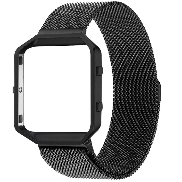 Хохлатая Миланская петля ремешок для fitbit blaze ремешок с рамкой из нержавеющей стали ремешок для часов магнитный замок Браслет для fitbit blaze