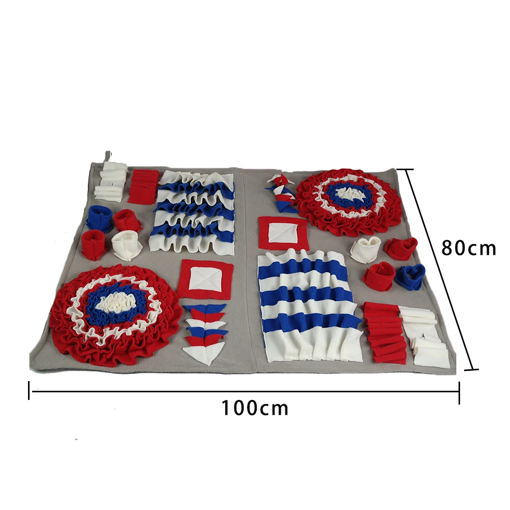 Большой Размеры собака сопеть Сращивание коврик для собак nosework площадка игрушечное одеяло для домашних животных, обучение медленное Кормление собака Кот Еда коврики
