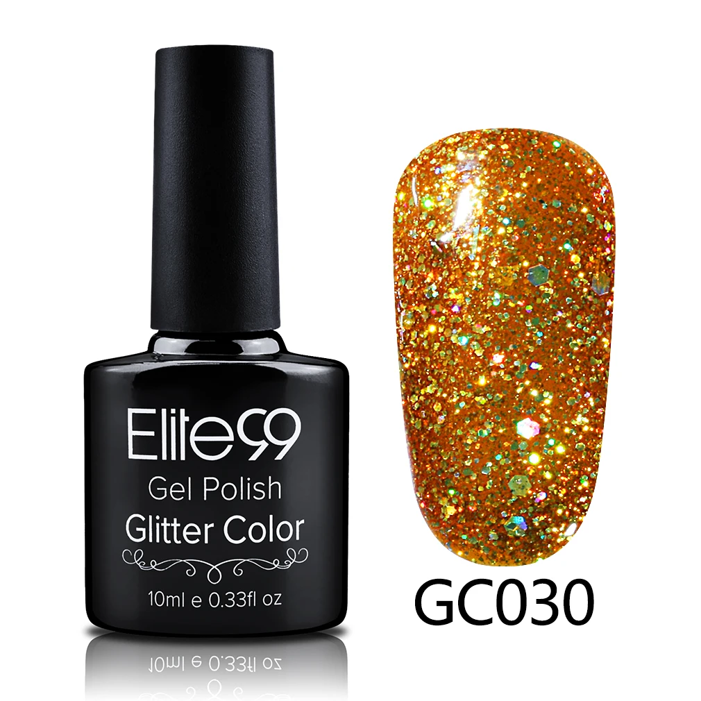 Elite99 10 мл Soak Off Diamond гель УФ гель для ногтей с блестками Лак Блеск геллак нужно УФ лампы клей для ногтей эмаль блёстки гель - Цвет: S-GC030