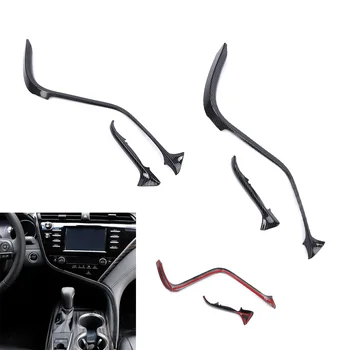 

Car Styling Center Console Stripe Decoration Cover Trim for Toyota Camry 2018 2019 2020 ABS Plastic Carbon Fiber Color