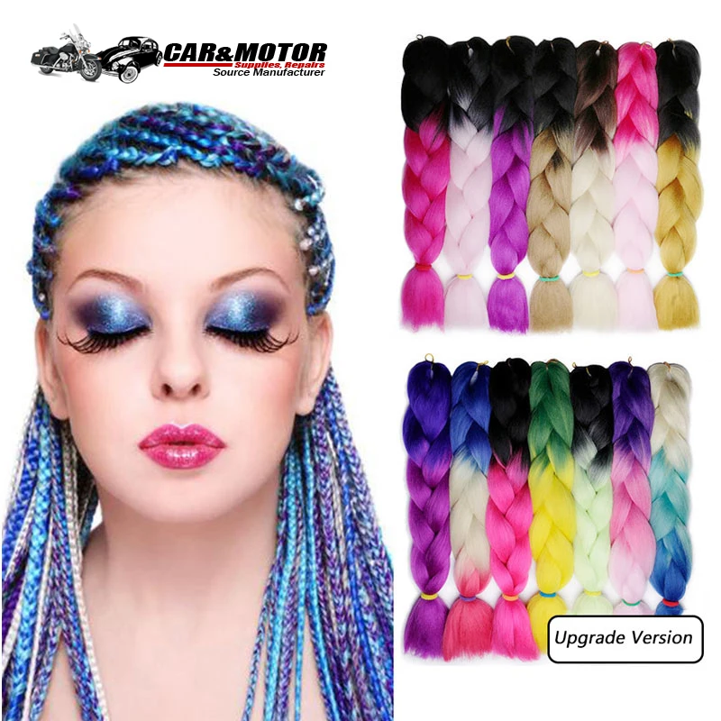 

12 Colors Synthetic Hair Wig for Women Heat Resistant Fiber Hairpiece Pink Gray Straight Cosplay Wigs Braids Helmet Motorcycle