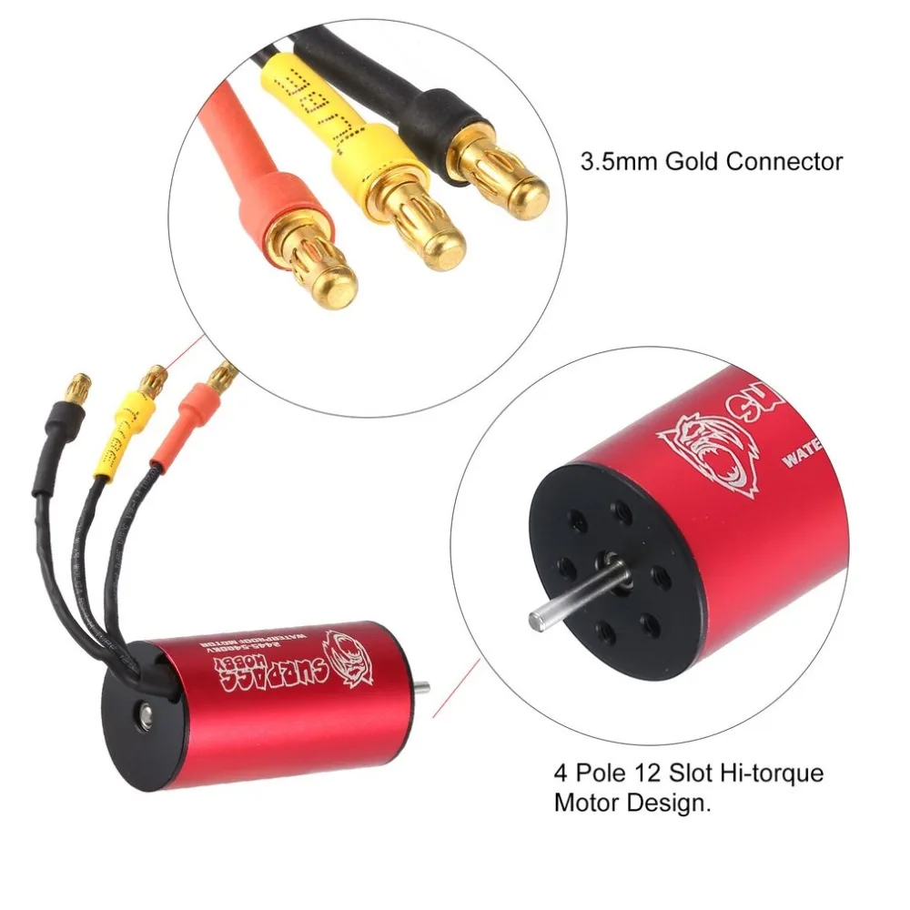

SURPASSHOBBY KK 2445 6080KV 3000KV Brushless Motor 2S for Traxxas/HSP 1:16RC Drift Racing Climbing Off-road Car Parts Sensorless