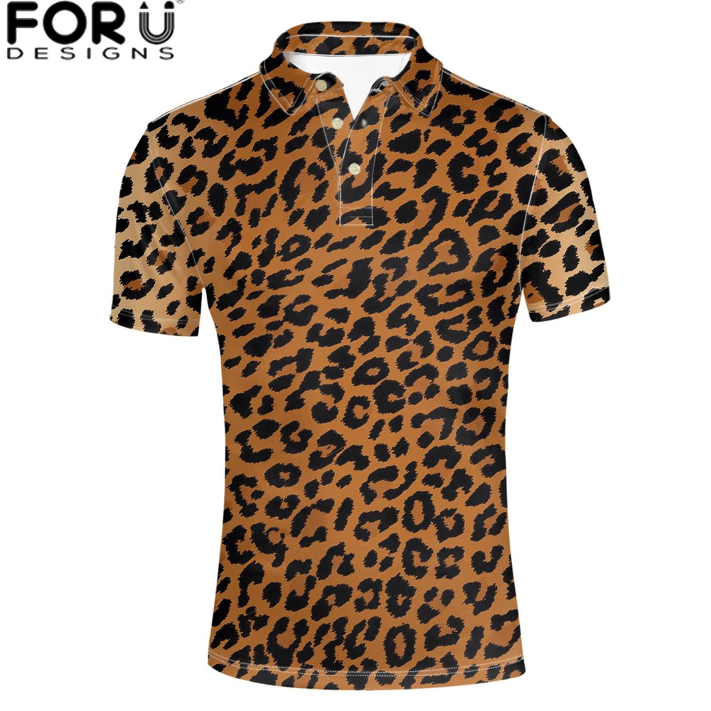 

FORUDESIGNS Men's Shirts Summer Men Clothing Short Sleeve Leopard Print Male Shirt Brand Solid Color Button Youtube