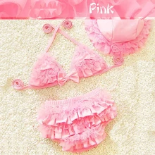 Детский пляжный купальник; ванный комплект для маленьких девочек, одежда для купания, детские плавки с кружевом купальник пляж Купание Одежда детский купальный костюм