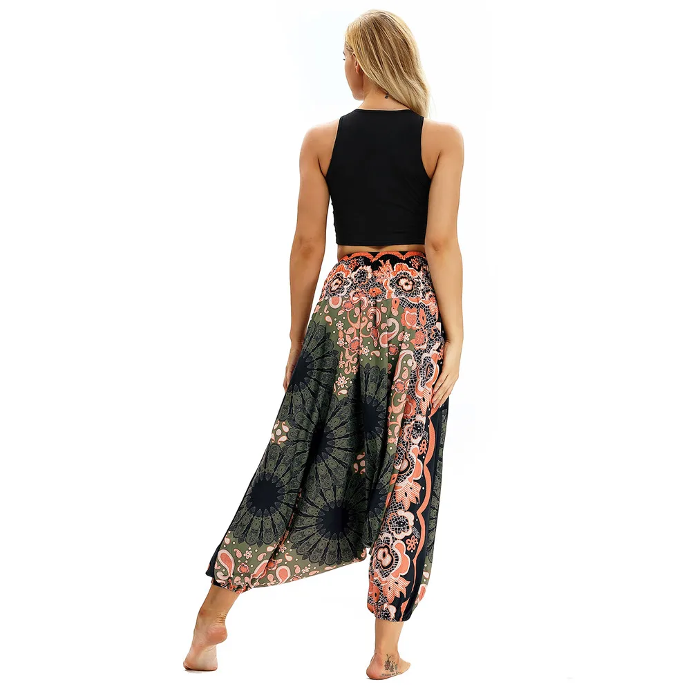2019 Summer Harem Pants Oversized Pantalon Fleuri Women Chic Boho Ethnic Printed Trousers Female Sarouel Casual Lantern Pants 2019 Summer Harem Pants Oversized Pantalon Fleuri Women Chic Boho Ethnic Printed Trousers Female Sarouel Casual Lantern Pants