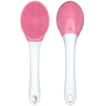 

Long Handle Sonic Electric Bath Brush Sound Wave Rechargeable Waterproof Silicone Back Bath Artifact Soft Hair Shower Brush