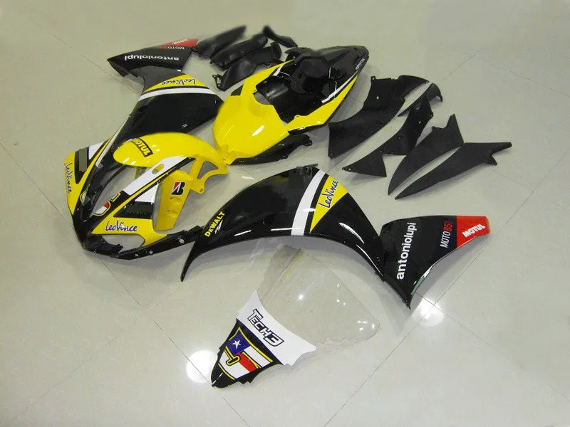 

Injection mold Fairing Kit for YAMAHA YZFR1 09 10 11 YZF R1 2009 2010 2011 YZF1000 ABS Yellow black Fairings set+7gifts YT11