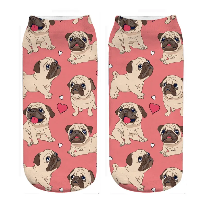 

RUNNING CHICK cute pugs socks photo 3d print cute wholesale