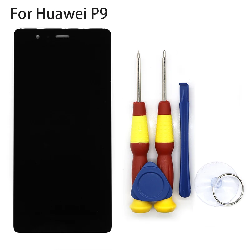 

New original Touch Screen LCD Display LCD Screen For Huawei P9 Replacement Parts + Disassemble Tool+3M adhesive