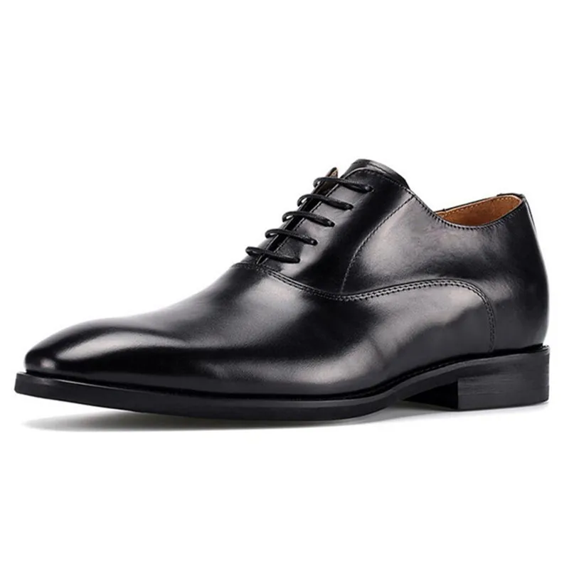 

Handmade Get Taller 6 CM Business Oxfords Shoes Leather Height Increasing Men's Formal Dress Elevator Shoes For Wedding Party