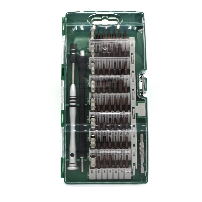 60 в 1 Набор отверток комбинированная многофункциональная маленькая отвертка Прецизионная отвертка для ремонта сотового телефона инструмент для разборки - Цвет: green