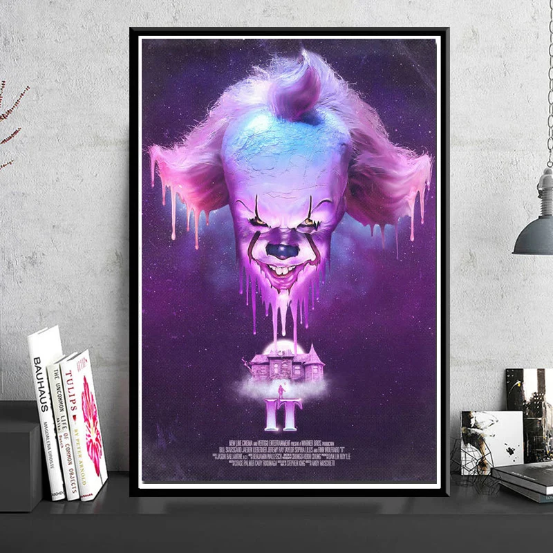 Постер печатает горячий IT фильм ужасов Стивен Кинг Pennywise триллер классический