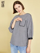 Toyouth Ladies Casual Plaid Puff Sleeve Keyhole Back Pocket Top And Blouse Women 2019 Summer Workwear Half Sleeve Elegant Blouse Toyouth Ladies Casual Plaid Puff Sleeve Keyhole Back Pocket Top And Blouse Women 2019 Summer Workwear Half Sleeve Elegant Blouse