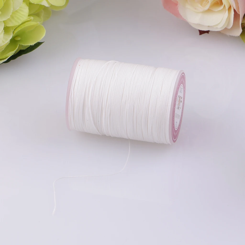 142 Yards 0.5mm Round Polyester Waxed Thread Cord Leather Sewing Hand Stitching Jewelry Craft