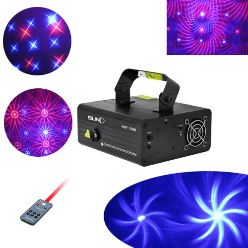 

NEW SUNY Laser Stage Lighting Voice Activated 650mw BLUE RED DJ Party show Power Light LED Xmas Effect Projector Fantastic Bar