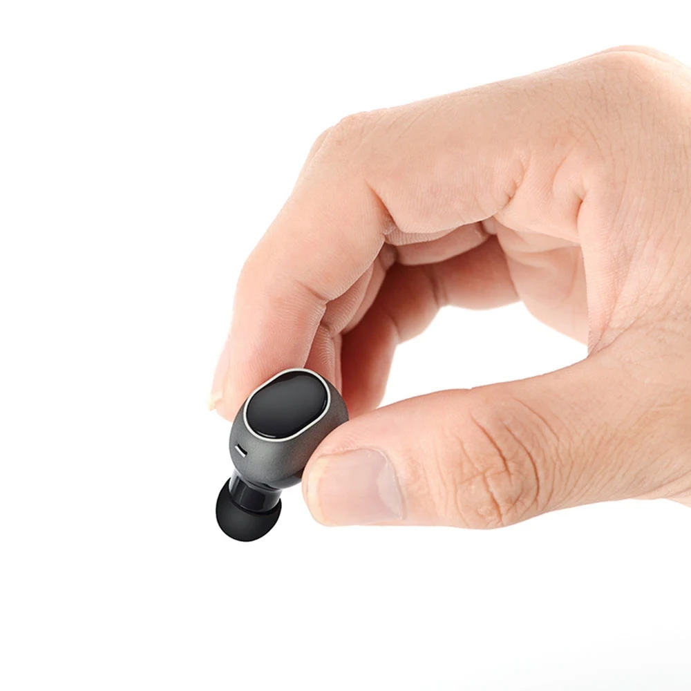 KISSCASE Mini Wireless Bluetooth Earphone 3D Stereo Wireless Hands Free In Ear Headset With Microphone Sport Gaming Tiny Headset