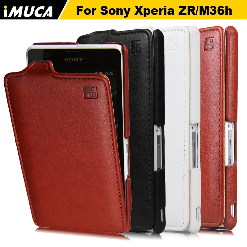  iMUCA Leather Case For Sony Xperia ZR M36h C5502 C5503 Cover Mobile Phone Accessories Cases Bag Holster Shell Back Cover 