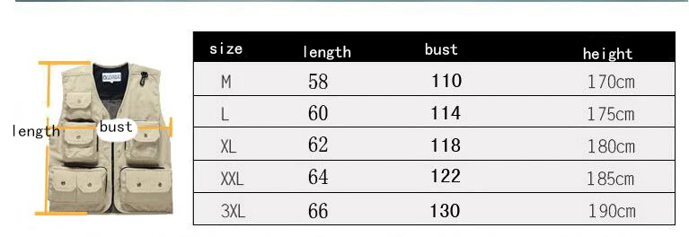 Мужской классический жилет с несколькими карманами без рукавов, разгрузочный однотонный жилет для фотографа, тактическая мужская куртка