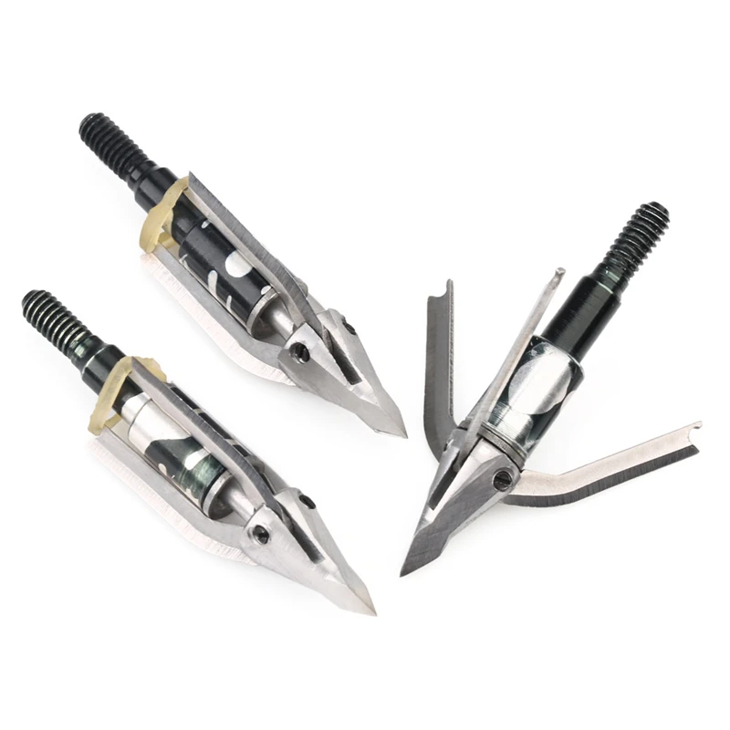 

3 set of arrow head 3 expandable blades 100 grain target arrow point broadheads for bow&arrow hunting