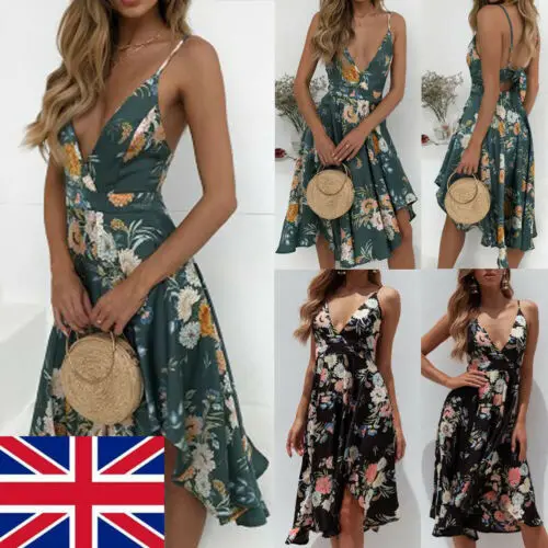 

Summer Women Dress 2019 Vintage Sexy Bohemian Floral Tunic Beach Dress Causal Sundress Club Party Dress Female Long Maxi Dress