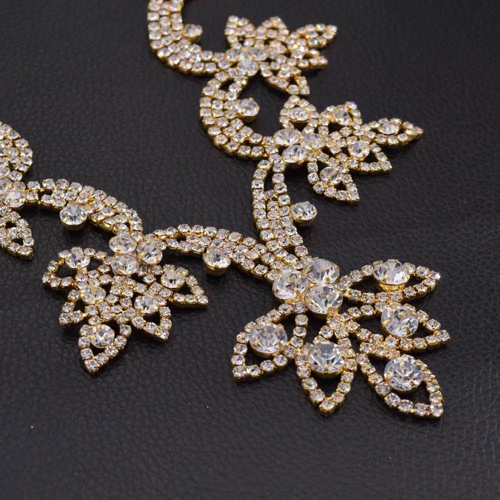 sew on rhinestone neckline for clothing HD-1100 (7)