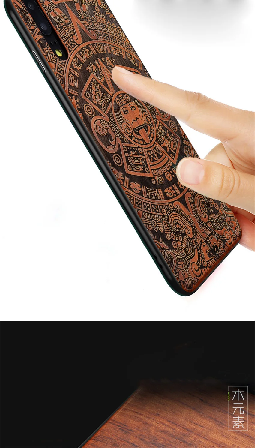 Carved Wood Case For Huawei P20 Pro Shockproof  TPU Bumper Cover For Huawei P20 Lite Case Wood Shell P20 Pro (7)